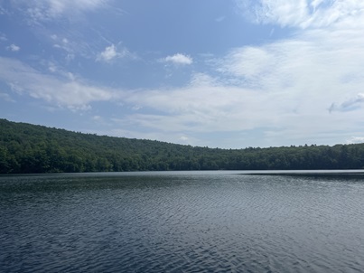 Landscape photo of Cream Hill Lake in Cornwall, CT.