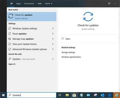 check for updates image