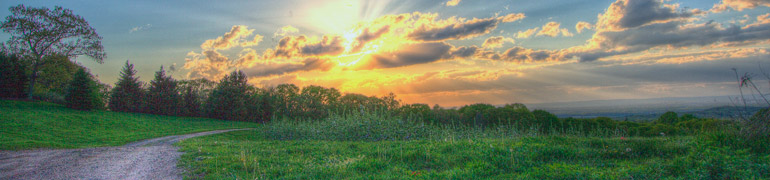 Sunrise over CT landscape