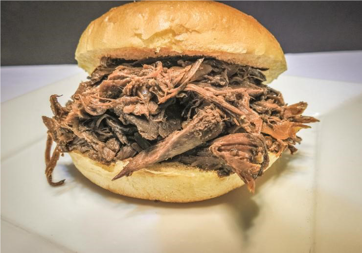 Wild turkey BBQ sandwich