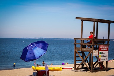 A lifeguard at a State swim area.