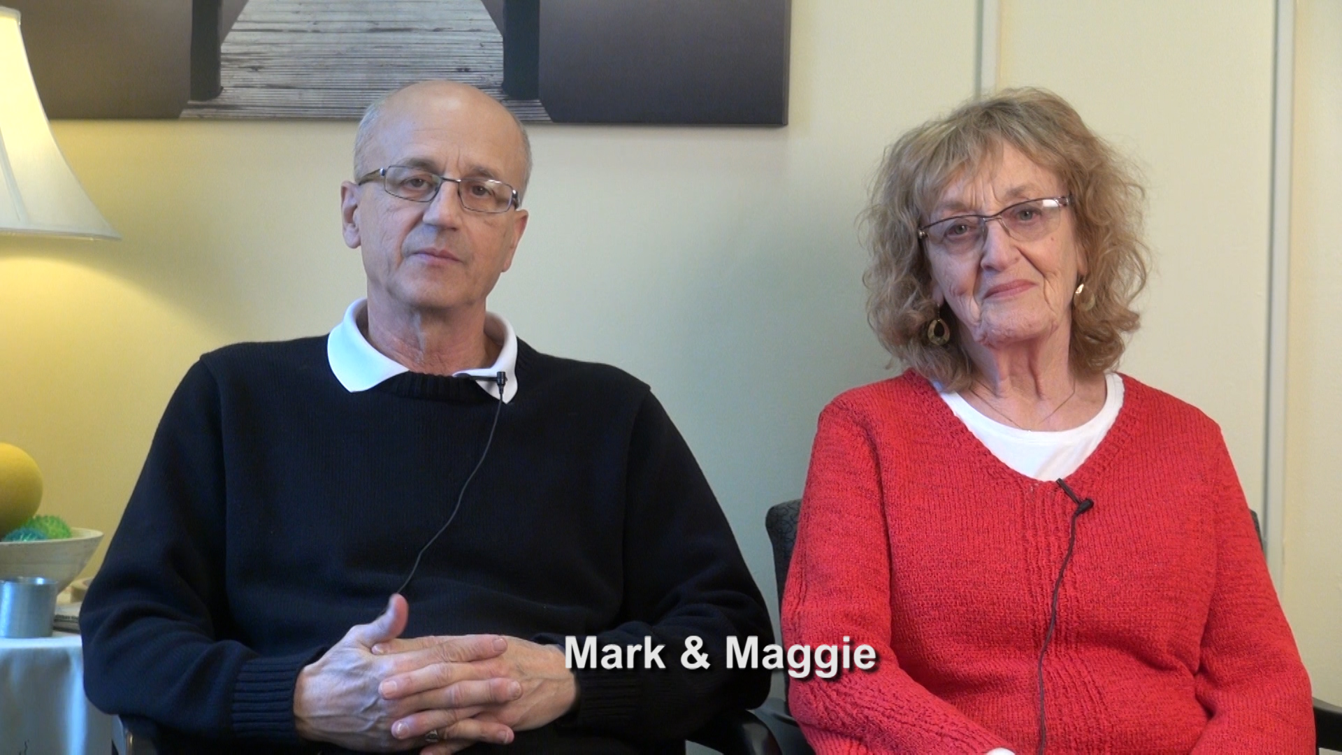 Thumbnail of Mark and Maggie sitting next to each other