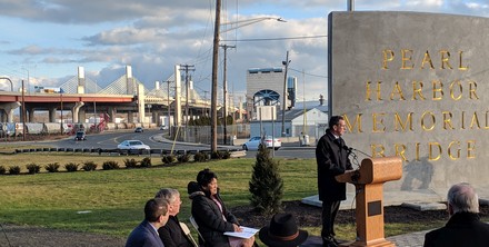Pearl Harbor Memorial Park dedication ceremony