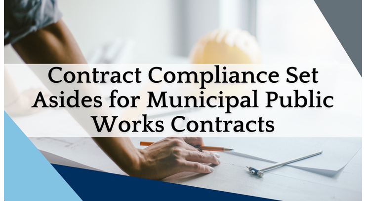 Contract Compliance for Municipal Public Works Projects