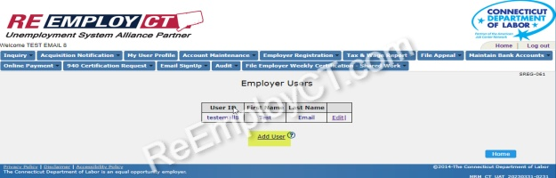 Screen shot of ReEmployCT.