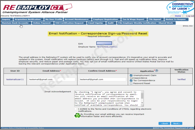 email sign up instructions