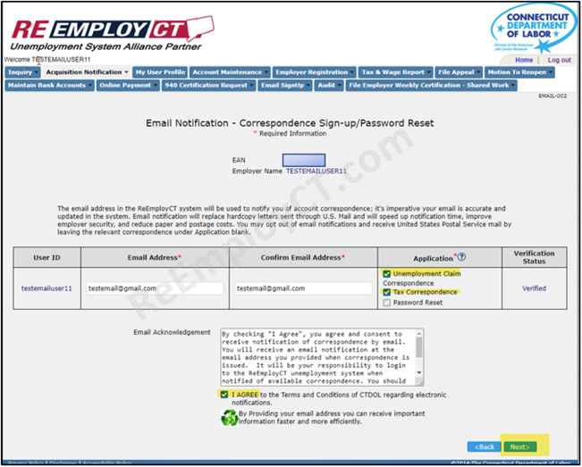 email sign up instructions