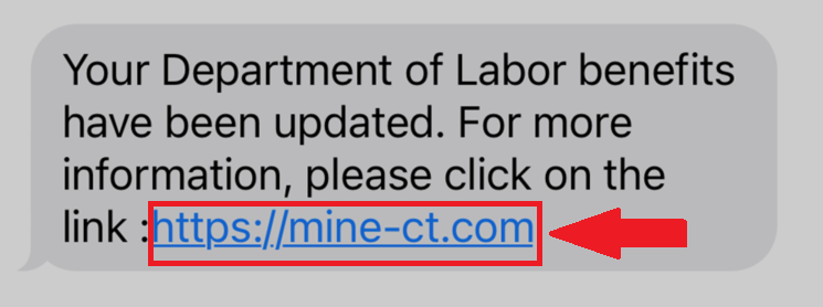 Phishing and Fraud Text Example 1